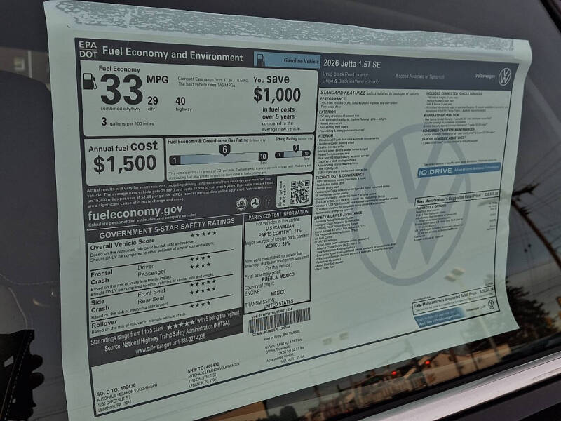 2026 Volkswagen Jetta SE