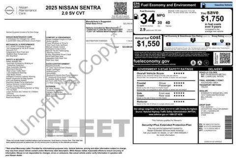 2025 Nissan Sentra SV