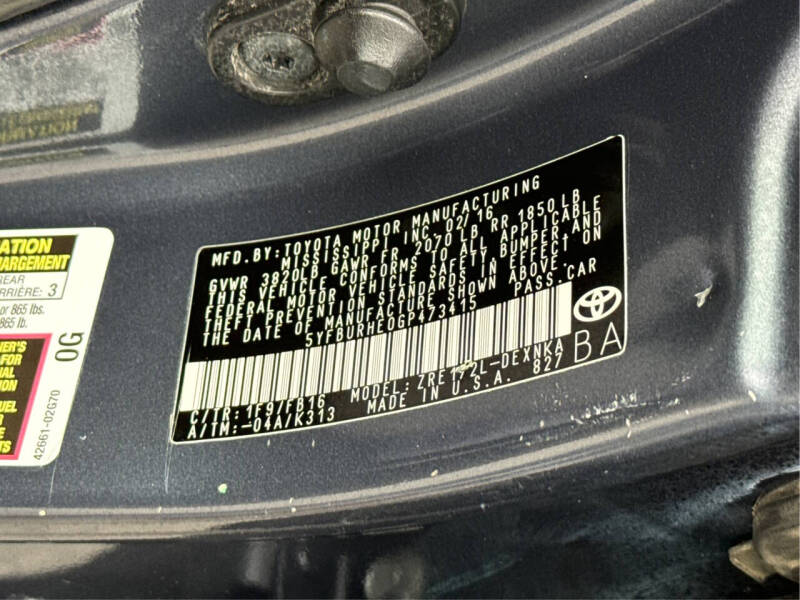 2016 Toyota Corolla LE Plus