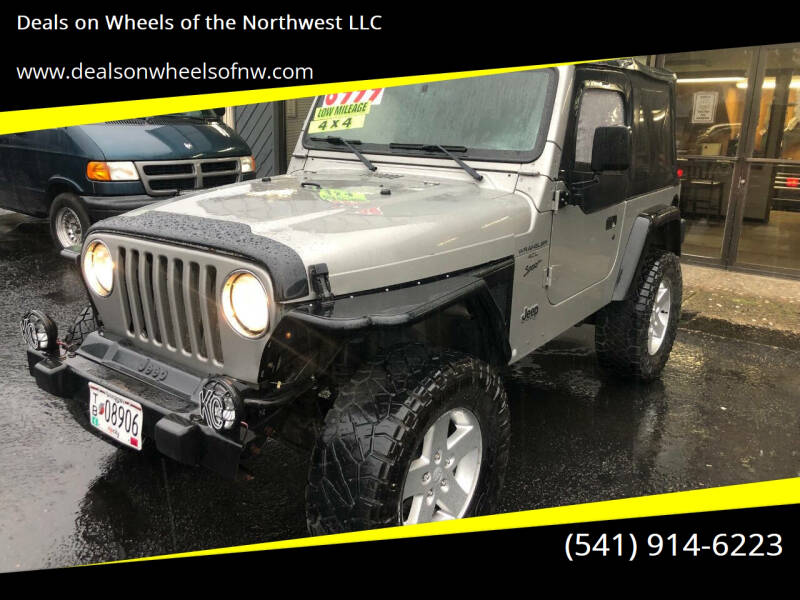 2000 Jeep Wrangler for sale at Deals on Wheels of the Northwest LLC in Springfield OR