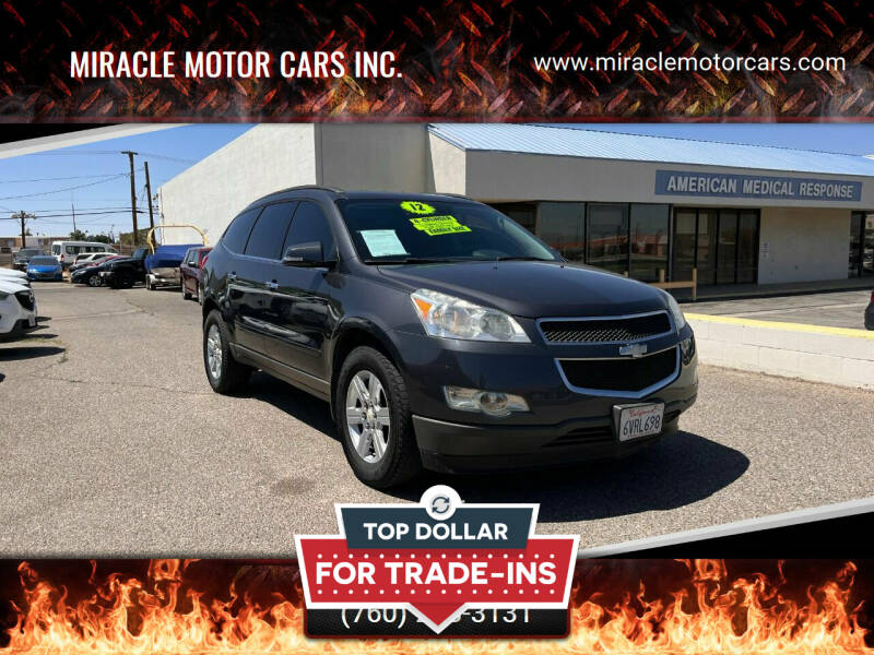 2012 Chevrolet Traverse for sale at Miracle Motor Cars Inc. in Victorville CA