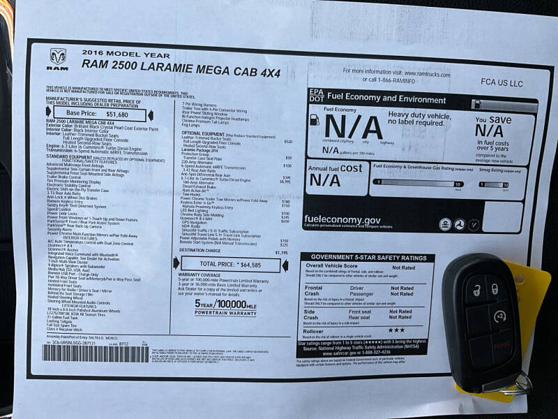 2016 RAM 2500 Laramie