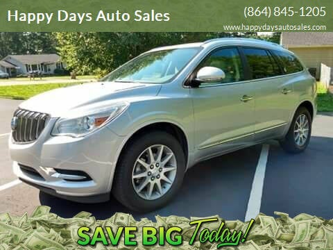 2016 Buick Enclave for sale at Happy Days Auto Sales in Piedmont SC