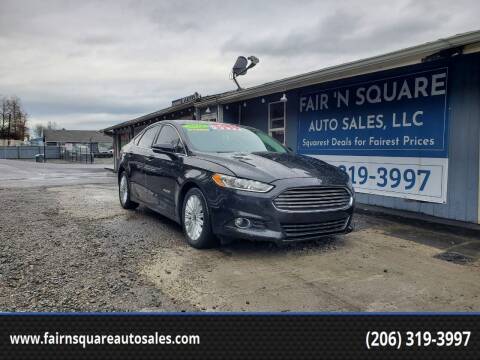 2015 Ford Fusion Hybrid for sale at Fair 'N Square Auto Sales, LLC in Auburn WA