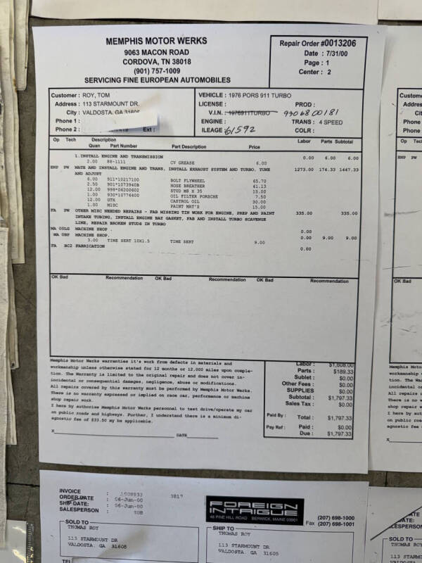 1976 Porsche 930 Turbo