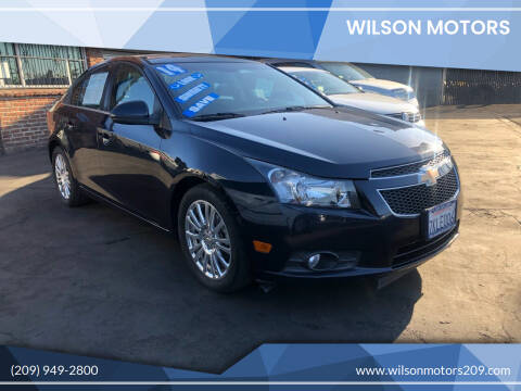 2014 Chevrolet Cruze for sale at WILSON MOTORS in Stockton CA