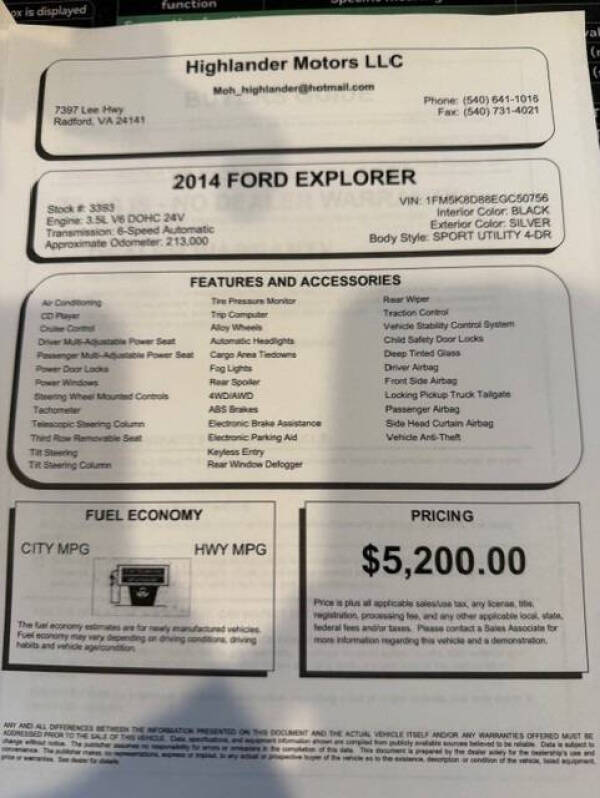 2014 Ford Explorer XLT