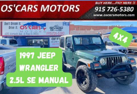 1997 Jeep Wrangler for sale at Os'Cars Motors in El Paso TX