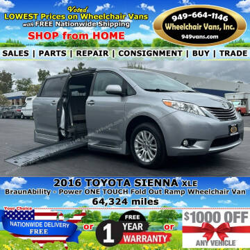 2016 Toyota Sienna for sale at Wheelchair Vans Inc in Laguna Hills CA