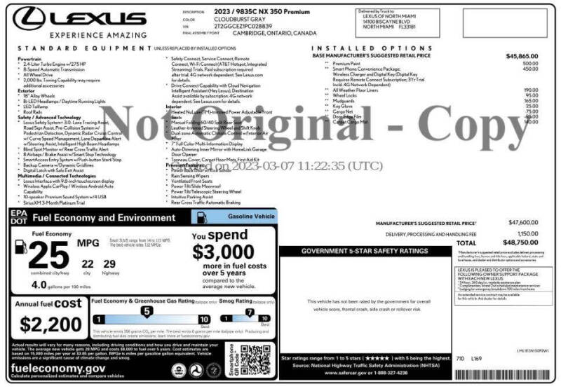 2023 Lexus NX 350 Premium