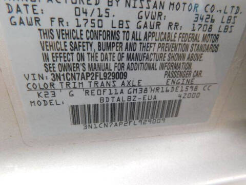 2015 Nissan Versa 1.6 SV