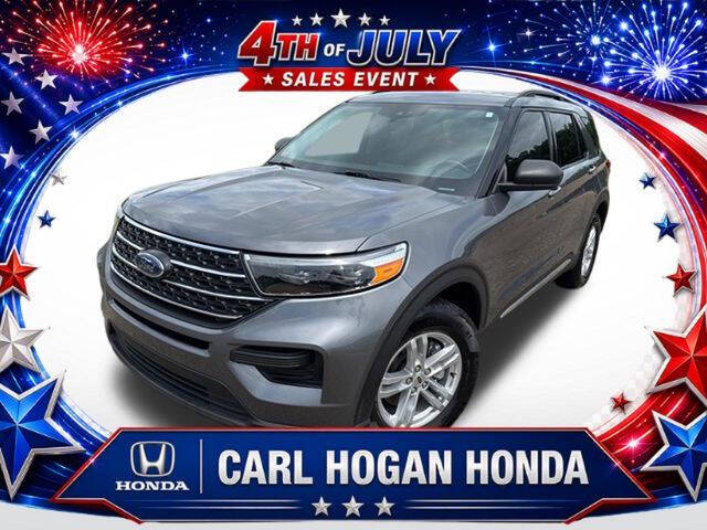 Gray 2022 Ford Explorer XLT AWD XLT 4dr SUV 2