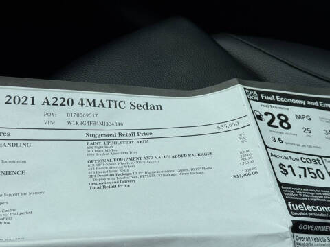 2021 Mercedes-Benz A-Class A 220 4MATIC