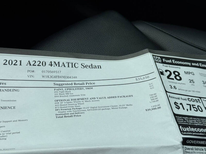 2021 Mercedes-Benz A-Class A 220 4MATIC