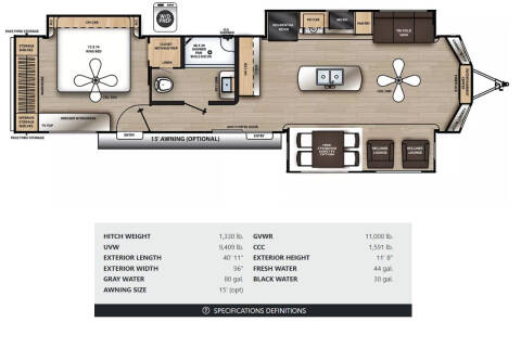 2024 Coachmen Catalina 39MKTS for sale at S & M WHEELESTATE SALES INC - Camper in Princeton NC