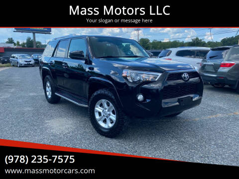 2016 Toyota 4Runner for sale at Mass Motors LLC in Worcester MA