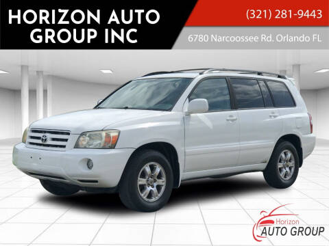 2007 Toyota Highlander for sale at HORIZON AUTO GROUP INC in Orlando FL
