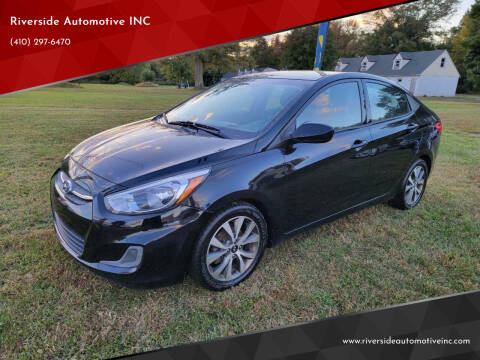 2017 Hyundai Accent for sale at Riverside Automotive INC in Aberdeen MD