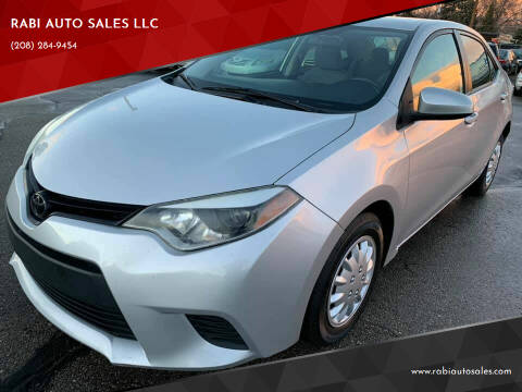 2014 Toyota Corolla for sale at RABI AUTO SALES LLC in Garden City ID