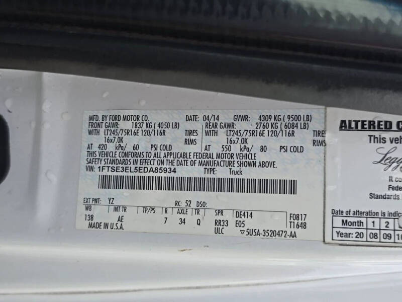 2014 Ford E-Series E-350 SD