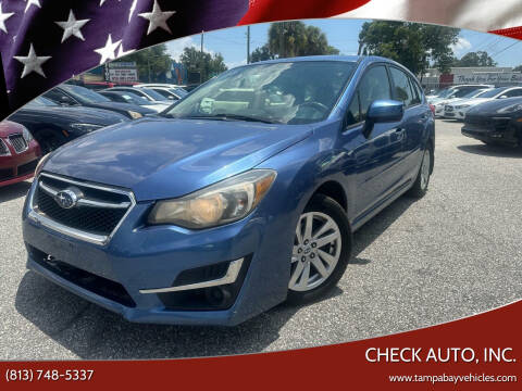 2015 Subaru Impreza for sale at CHECK AUTO, INC. in Tampa FL