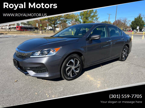 2017 Honda Accord for sale at Royal Motors in Hyattsville MD