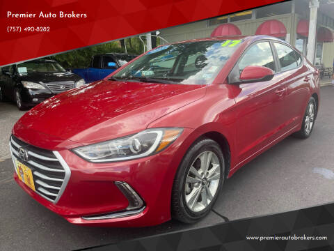 2017 Hyundai Elantra for sale at Premier Auto Brokers in Virginia Beach VA