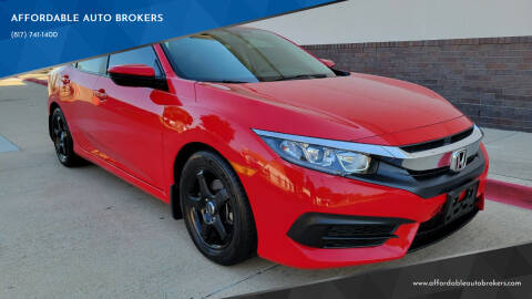 2017 Honda Civic for sale at AFFORDABLE AUTO BROKERS in Keller TX
