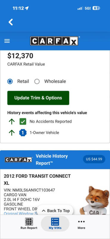 2012 Ford Transit Connect XL