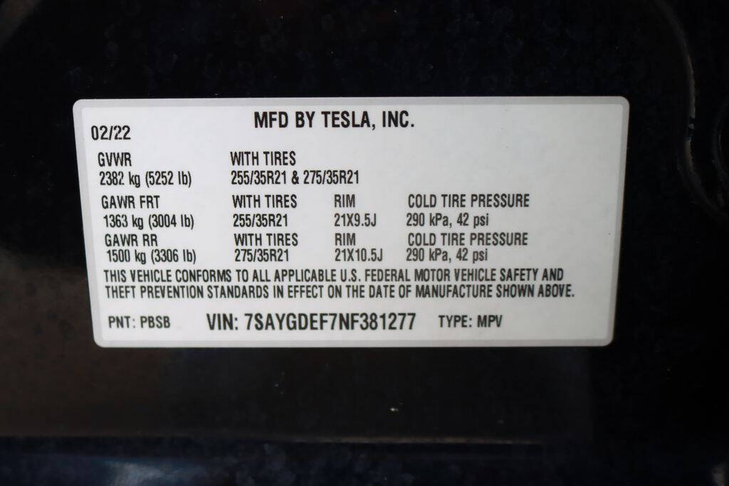 Black 2022 Tesla Model Y Performance AWD Performance 4dr Crossover 25