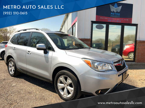 2015 Subaru Forester for sale at METRO AUTO SALES LLC in Lino Lakes MN