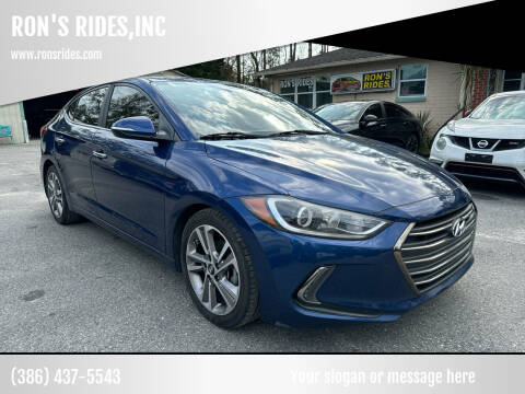 2017 Hyundai Elantra for sale at RON'S RIDES,INC in Bunnell FL