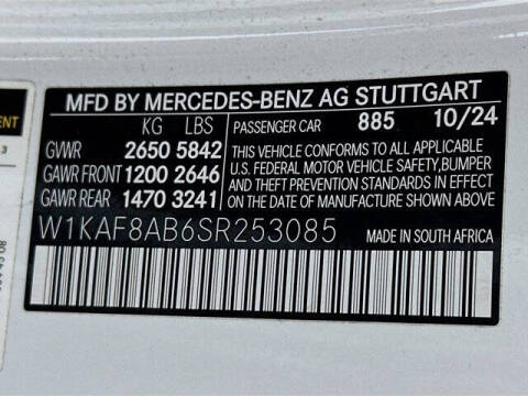 2025 Mercedes-Benz C-Class AMG C 63 S E Performance