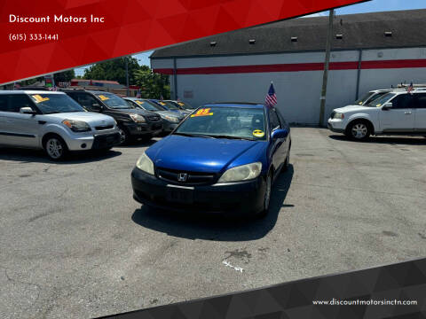 2005 Honda Civic for sale at Discount Motors Inc in Nashville TN