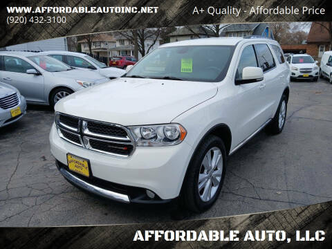 2012 Dodge Durango for sale at AFFORDABLE AUTO, LLC in Green Bay WI