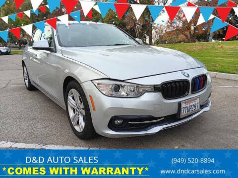 2016 BMW 3 Series for sale at D&D AUTO SALES in Whittier CA