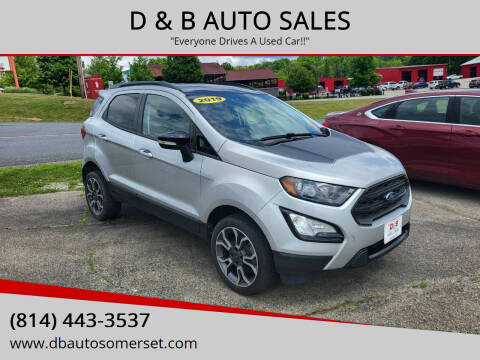 2019 Ford EcoSport for sale at D & B AUTO SALES in Somerset PA