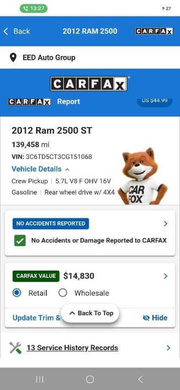 2012 RAM 2500 ST