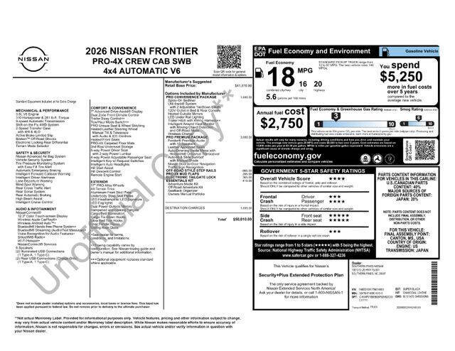 2026 Nissan Frontier PRO-4X