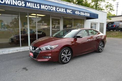 2016 Nissan Maxima for sale at Owings Mills Motor Cars in Owings Mills MD
