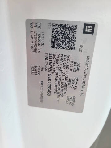 2019 GMC Savana 2500