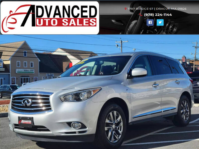 2015 Infiniti QX60 for sale at Advanced Auto Sales in Dracut MA