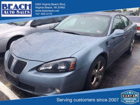 2006 Pontiac Grand Prix for sale at Beach Auto Sales in Virginia Beach VA