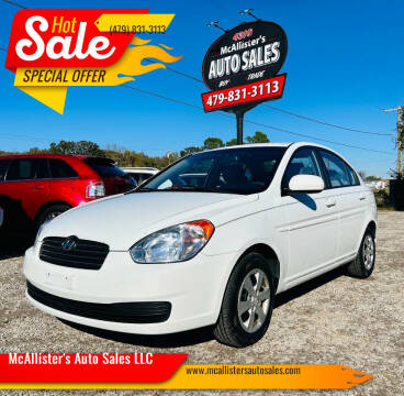 2010 Hyundai Accent for sale at McAllister's Auto Sales LLC in Van Buren AR