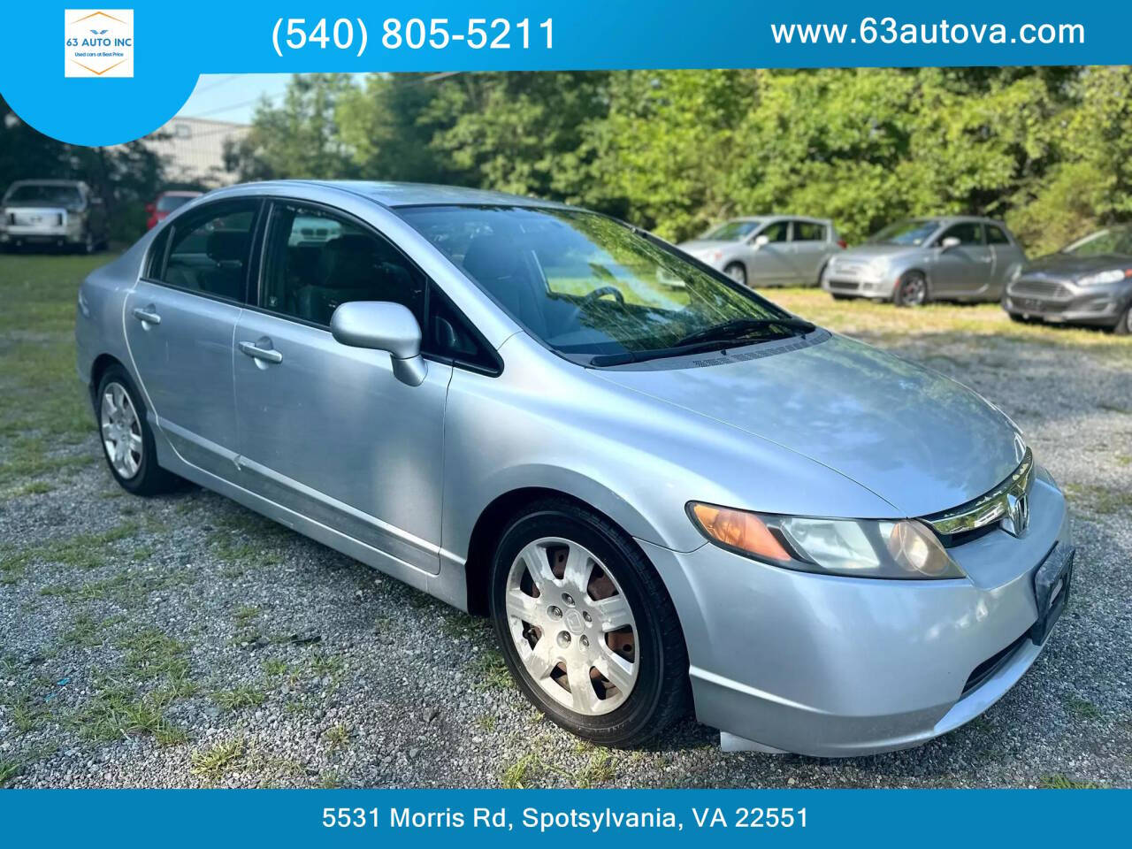 2008 Honda Civic for sale at 63 Auto Inc in Spotsylvania, VA