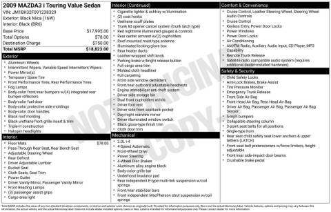 2009 Mazda MAZDA3 i Touring Value
