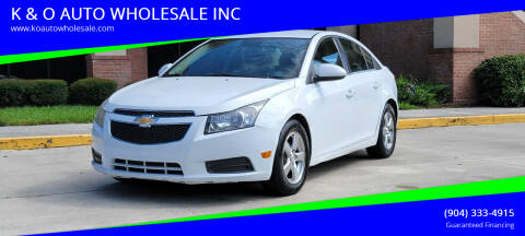 2013 Chevrolet Cruze for sale at K & O AUTO WHOLESALE INC in Jacksonville FL