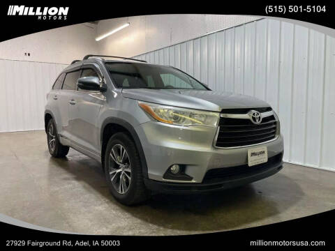 2016 Toyota Highlander for sale at Million Motors in Adel IA