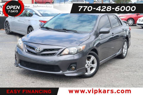 2012 Toyota Corolla for sale at VIP Kars in Marietta GA