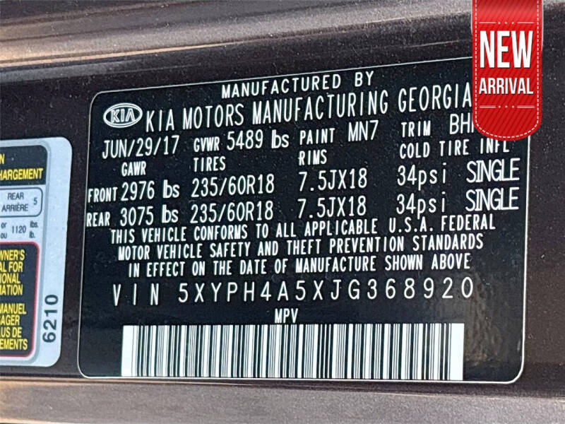 2018 Kia Sorento EX V6